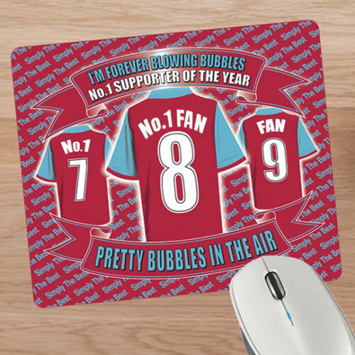 West Ham Football Shirt Mouse Mat Gift