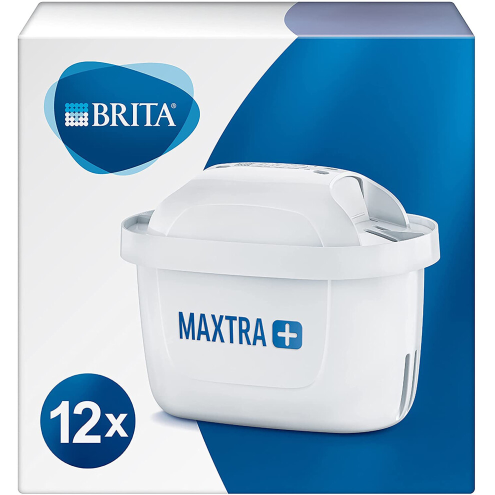 (Pack of 12) BRITA MAXTRA + Replacement Water Filter Cartridges , Compatible with all BRITA Jugs - Reduce Chlorine , Limescale and Impurities