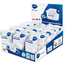 (15 Count (Pack of 1)) BRITA MAXTRA + Replacement Water Filter Cartridges , Compatible with all BRITA Jugs - Reduce Chlorine , Limescale and Impurities