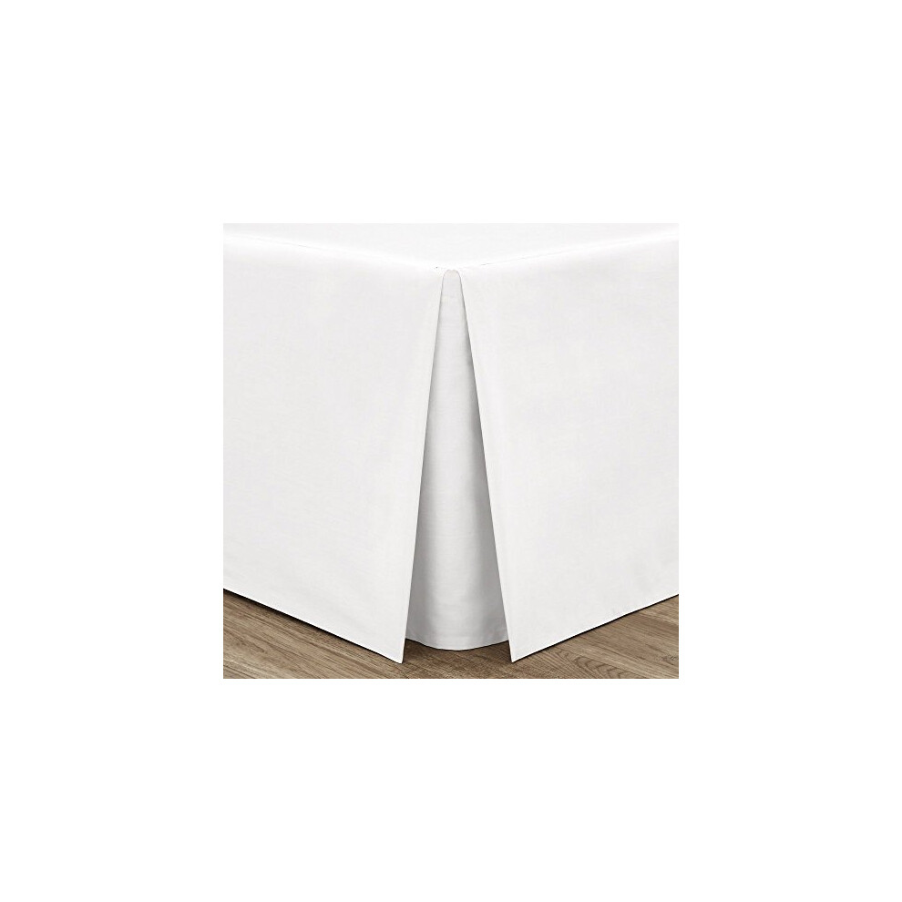 Catherine Lansfield Open-Box Easy Iron Percale Double Platform Valance Sheet White