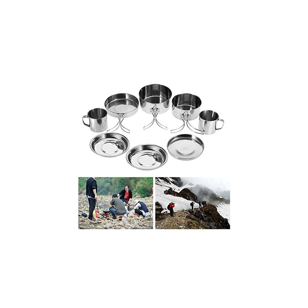 Photos - Other Camping Utensils LIKE-NEW Solomi Camping Plate Set Cookware - Camping Pot, Stainless Steel Portable Cookware Set with Pan Pot Plate Cup for C