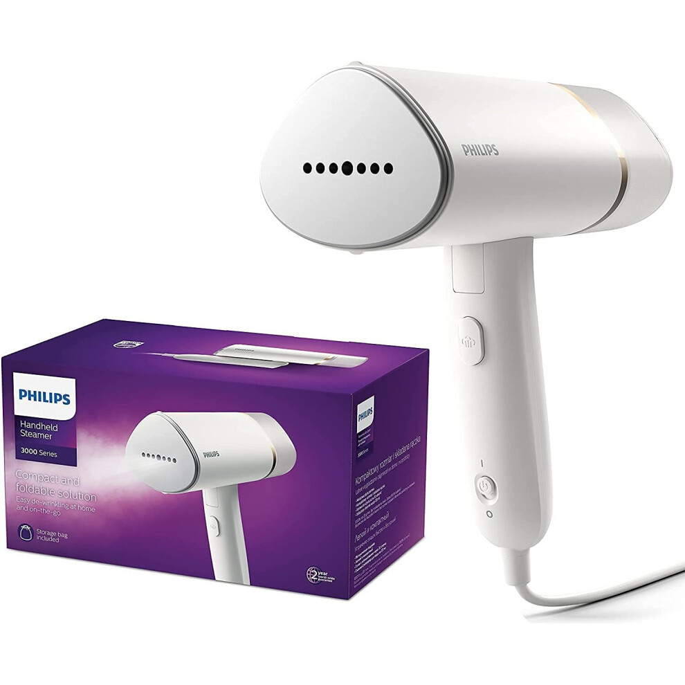 Philips ( 1000 Watt) Handheld Steamer 3000 Series, 1000W, Up To 20G/Min, Sth3020/16