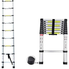 ((2.6M Ladder)) Telescopic Ladder Extension Latest Design DIY Multi-Purpose Straight Ladder A Frame Ladder