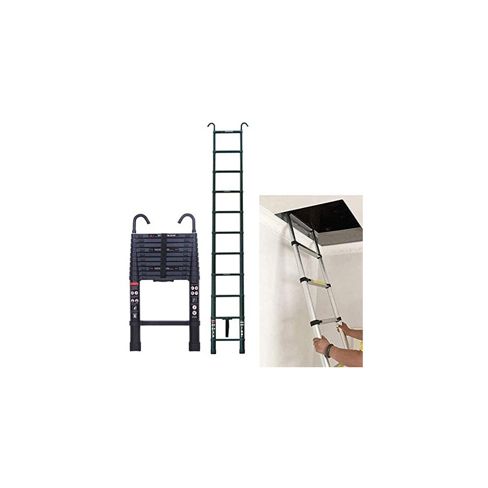 (3.2M Ladder with hook) 2022 Latest Design DIY Multi-Purpose  Telescopic Ladder Extension