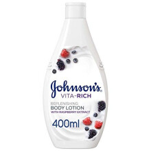JOHNSONS Body Lotion Vita-Rich, Replenishing Raspberry Extract, 400ml