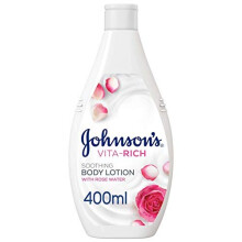 JOHNSONS Body Lotion - Vita-Rich, Soothing Rose Water, 400ml