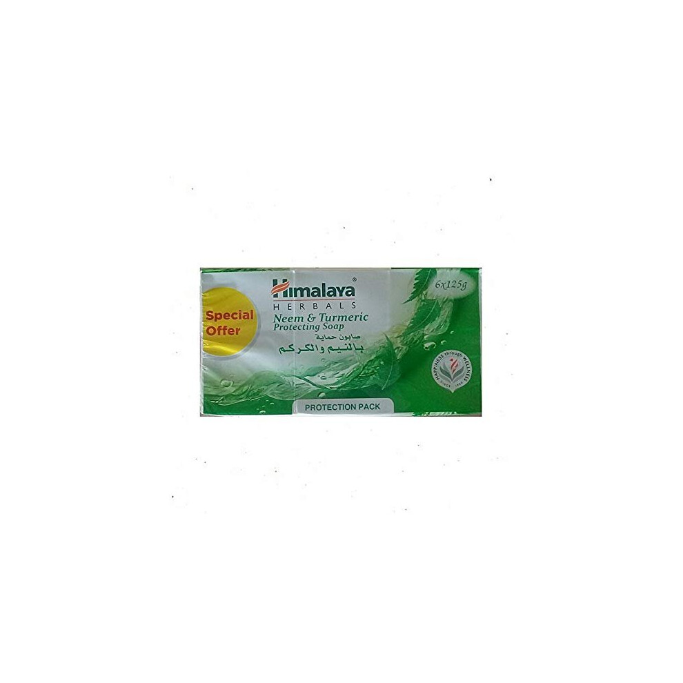 Himalaya Neem and Turmeric Protecting Soap 125g- 6 Pcs | Purified & Healthy Skin | Experience Natural Protection