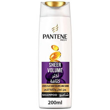 Pantene Pro-V Sheer Volume Shampoo 200ml - Amplify Your Hair's Natural Volume - Lightweight Formula