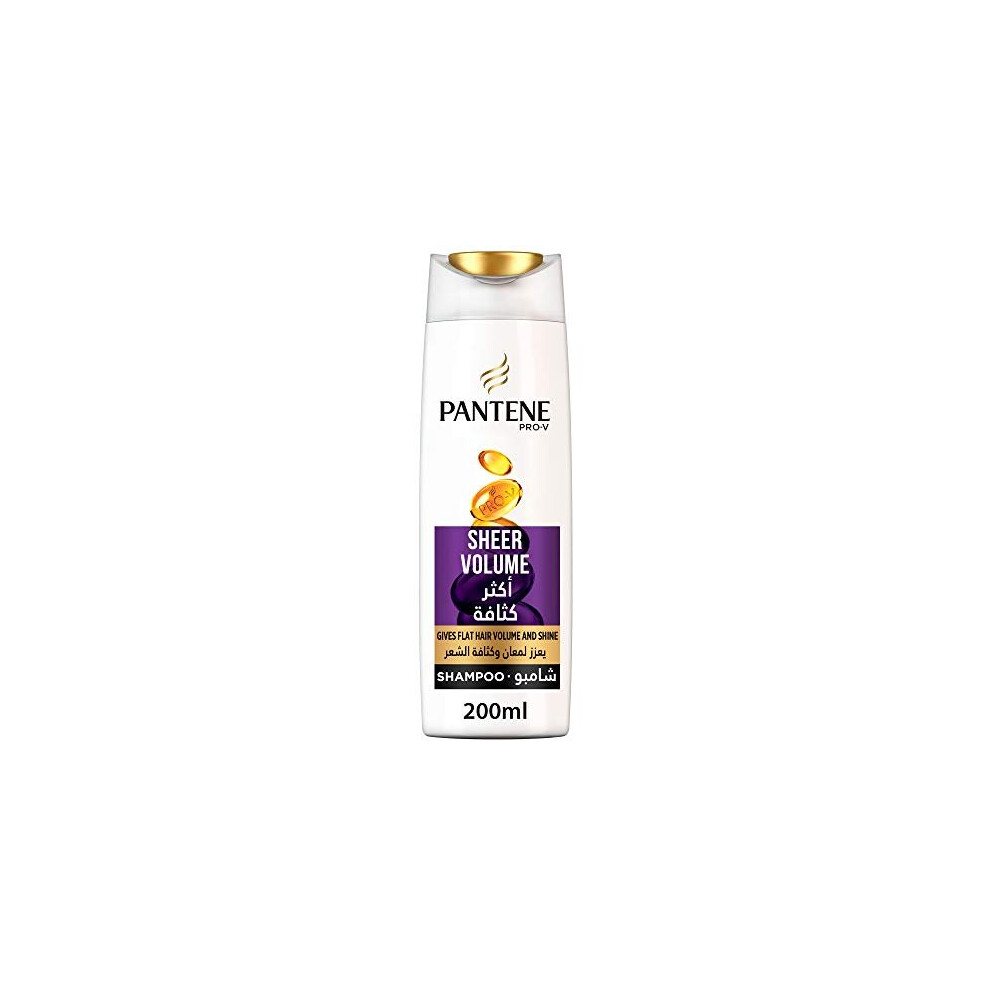 Pantene Pro-V Sheer Volume Shampoo 200ml - Amplify Your Hair's Natural Volume - Lightweight Formula