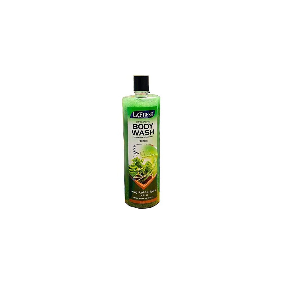 Herbal Exfoliating Body Wash - Invigorating Body Cleanser with Natural Herbs