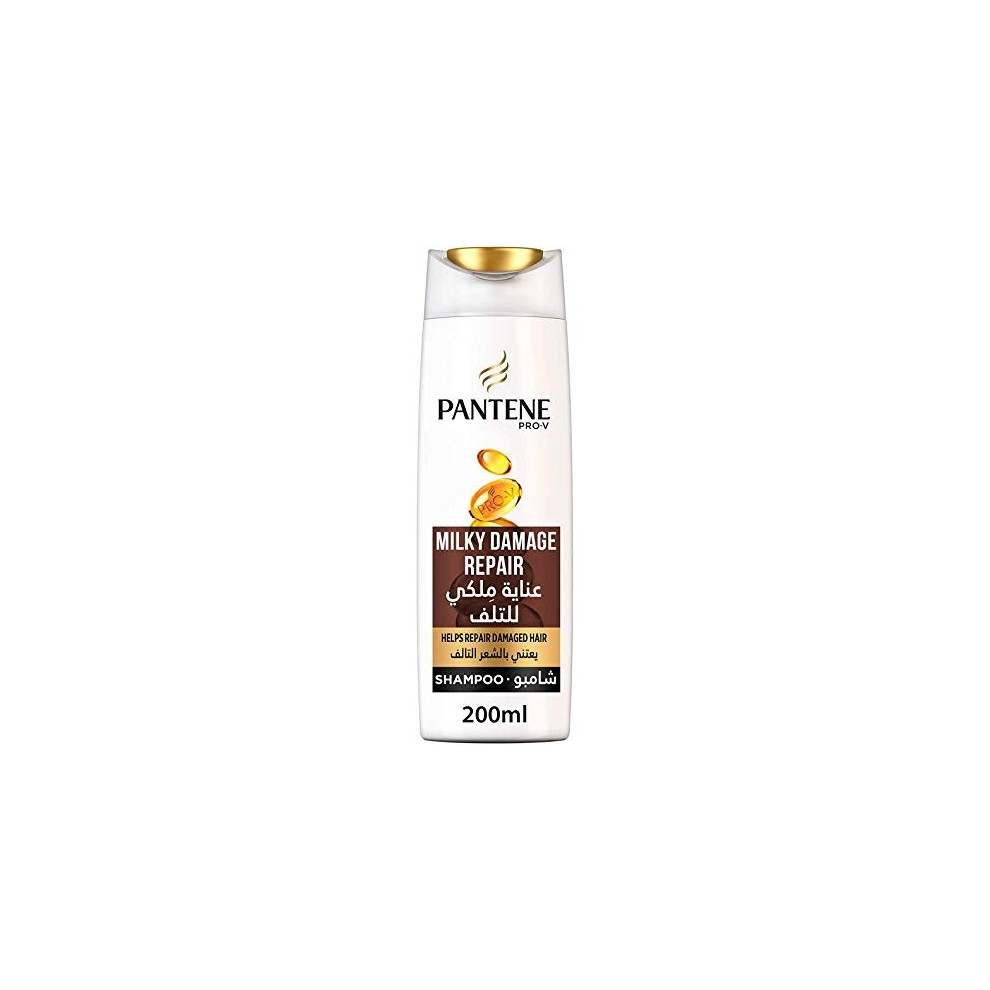 Pantene Pro-V Milky Damage Repair Shampoo  Experience Hair Restoration with Formula, Infused with Milky Elixirs for Luxurious Damage Repair 200 ml.