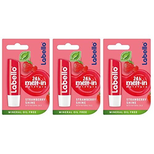3 x Labello Strawberry Lip Balm