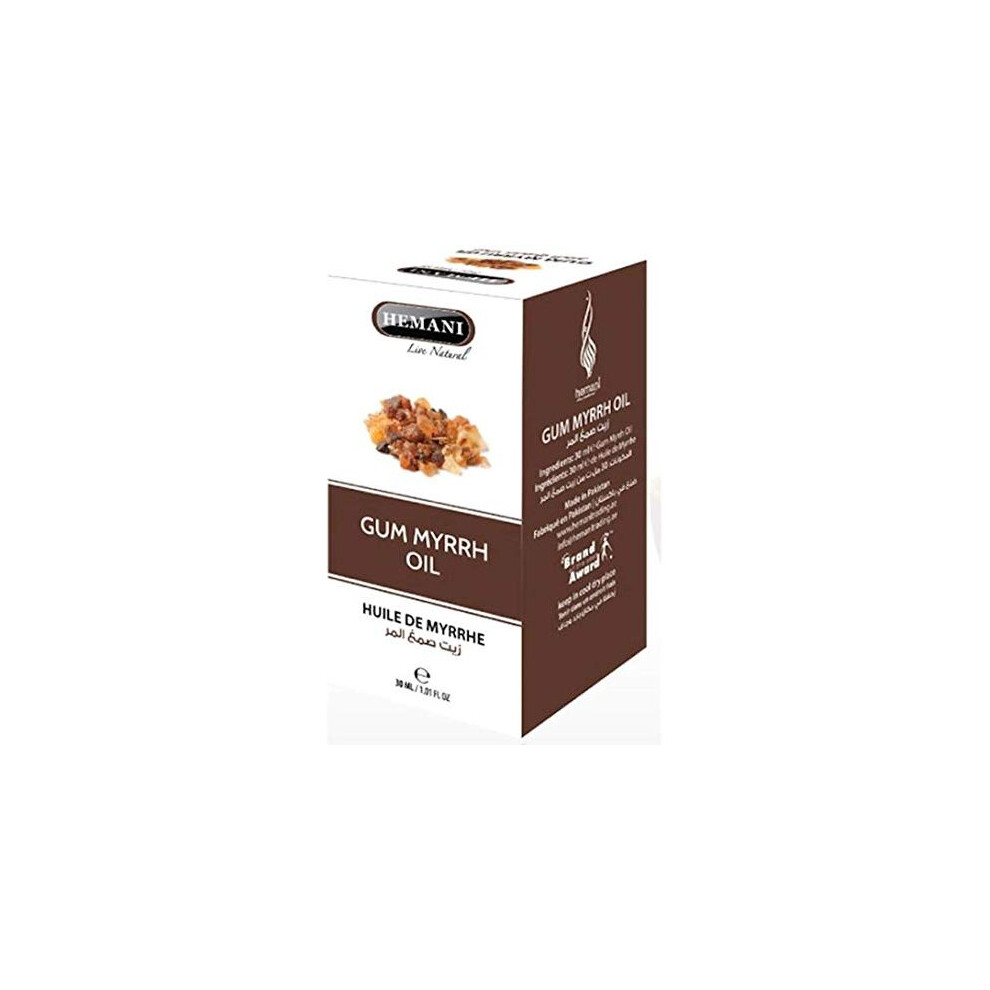 Hemani Gum Myrrh 100% Natural Cold-Pressed Halal Essential Oil & Multipurpose Oil - 30ml UAE_DJ_OA150