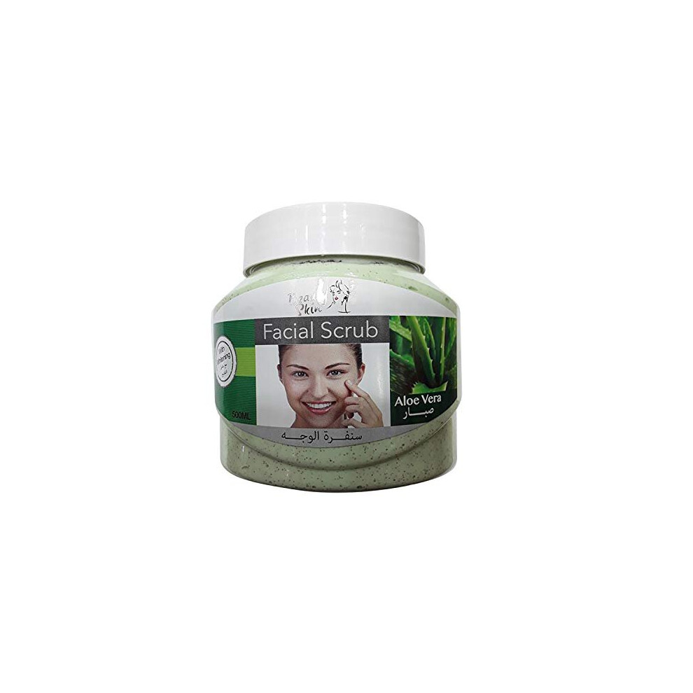 Aloe Vera Facial Scrub - Gentle Exfoliating Scrub with Aloe Vera Extract - Soothing and Hydrating Formula for Smooth and Rejuvenated Skin