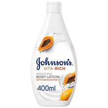 JOHNSONS Body Moisturizer - Vita-Rich, Smoothing Lotion, Papaya, 400ml