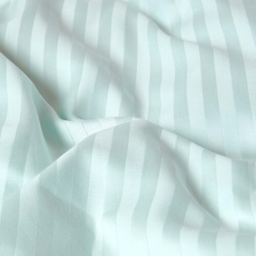 Homescapes (Blue) Cotton Striped Cot Bed Duvet Cover with Pillowcase 330 Thread Count 2