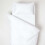 Homescapes (White) Cotton Striped Cot Bed Duvet Cover with Pillowcase 330 Thread Count 1