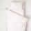Homescapes (Pink) Cotton Striped Cot Bed Duvet Cover with Pillowcase 330 Thread Count 1