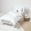 Homescapes (White) Cotton Striped Cot Bed Duvet Cover with Pillowcase 330 Thread Count 2