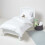 Homescapes (White) Organic Cotton Cot Bed Duvet Cover with Pillowcase 400 Thread Count 2