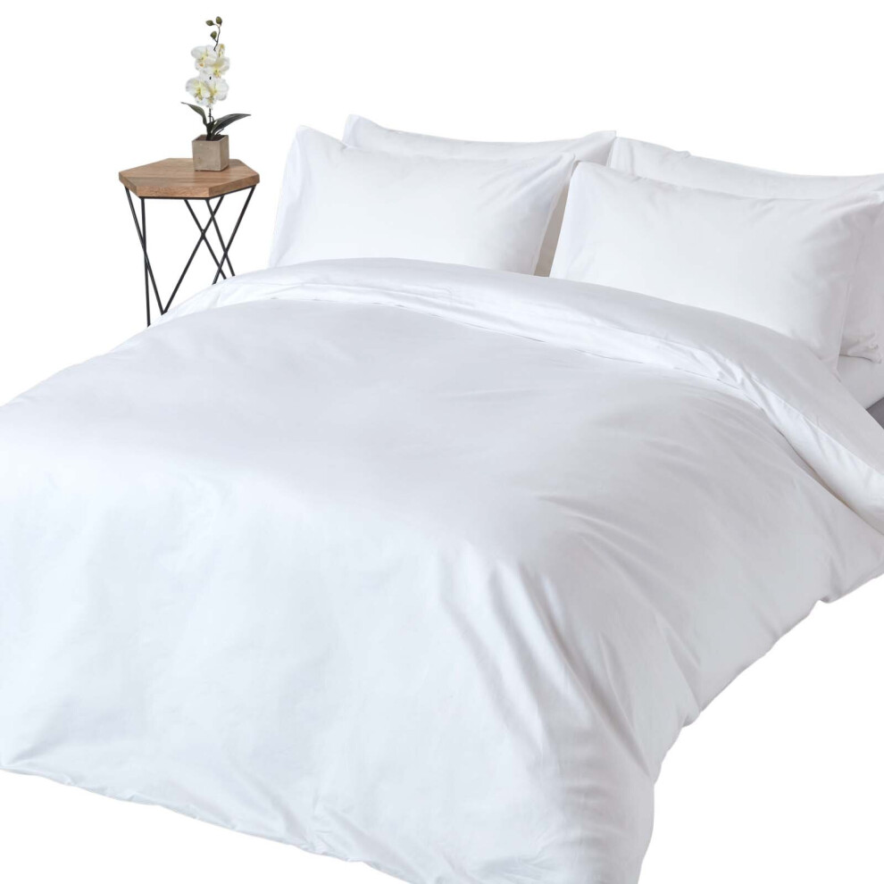 Homescapes (King, ) Duvet Cover With Pillowcase 1000 Thread Count White