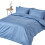 Homescapes (King, Airforce Blue) Duvet Cover with Pillowcase 1000 Thread count 1