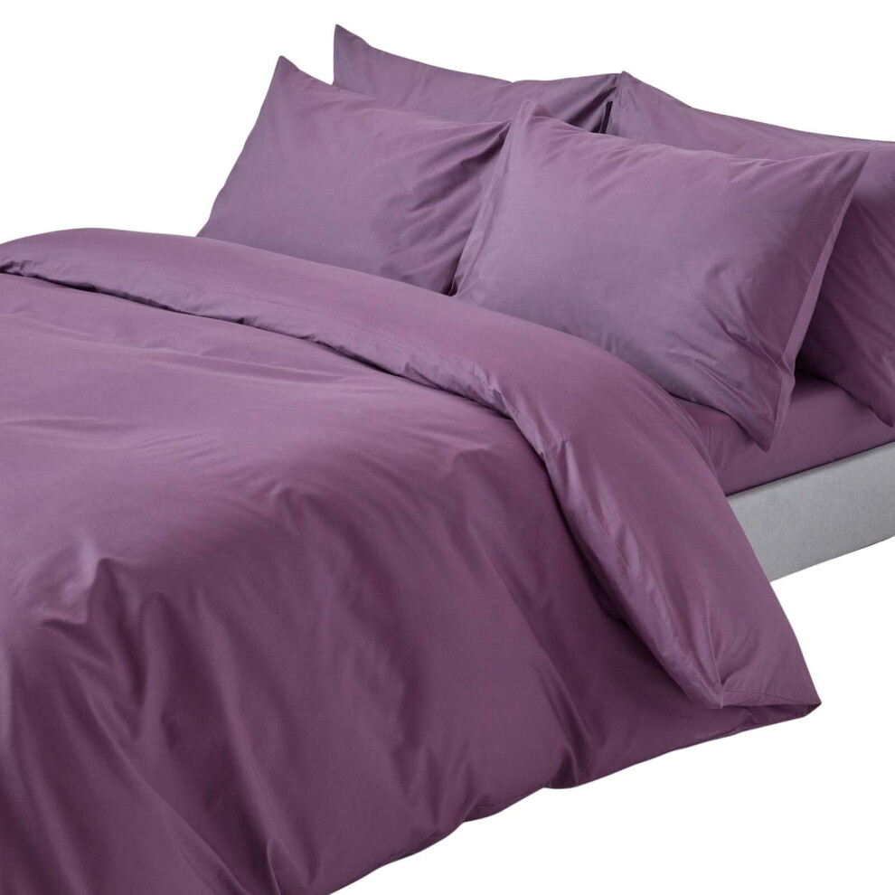 Homescapes (Double, Grape) Duvet Cover With Pillowcase 200 Thread Count