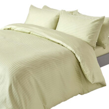 (Super-King, Sage Green) Duvet Cover with Pillowcase 330 Thread count
