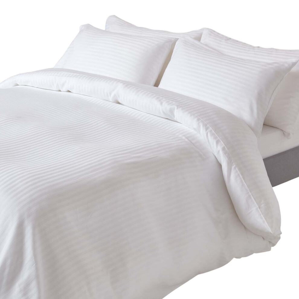 Homescapes (King, ) Duvet Cover With Pillowcase 330 Thread Count White
