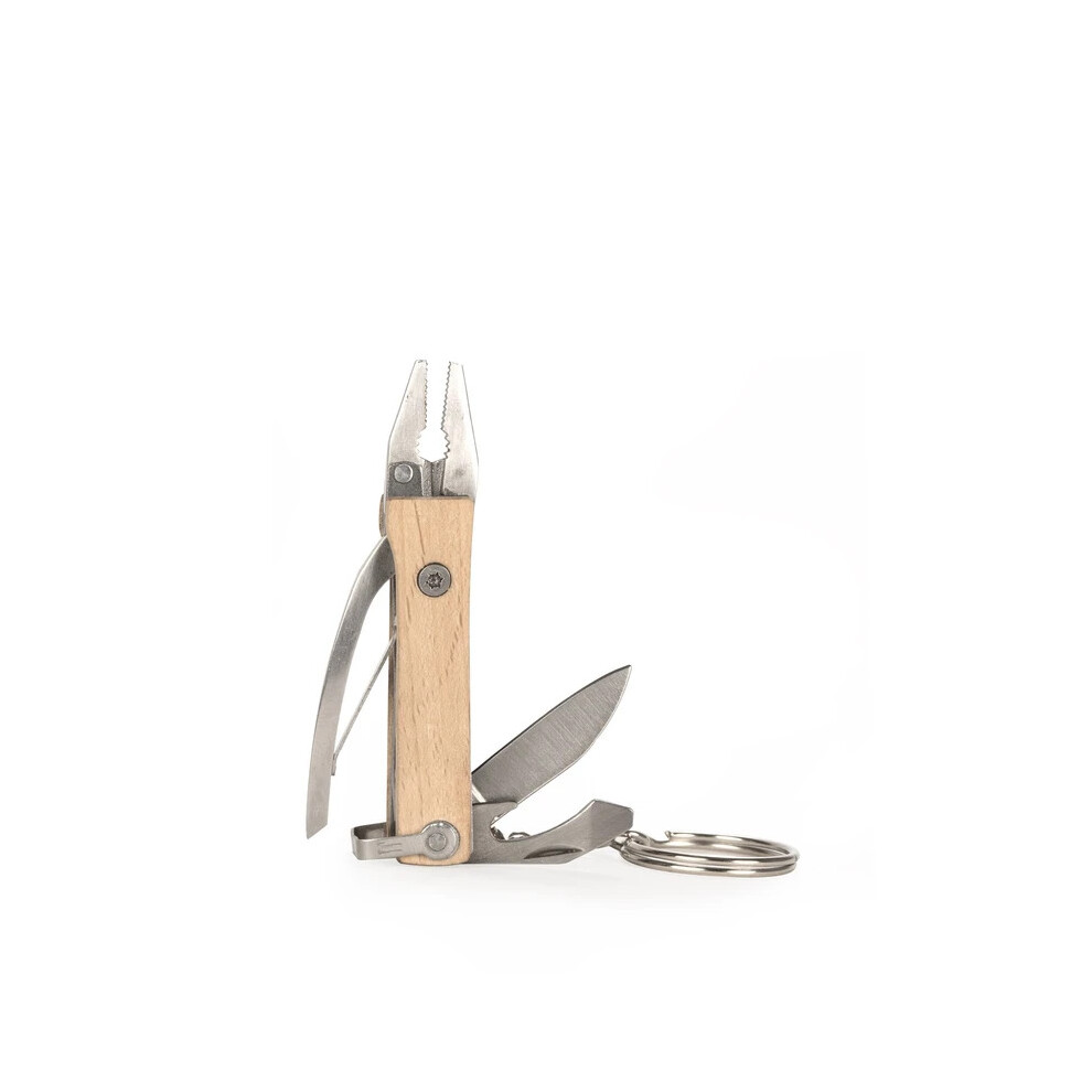 Photos - Other Hand Tools Kikkerland 5 in 1 Tool Pocket Sized Keychain Wood Pliers 