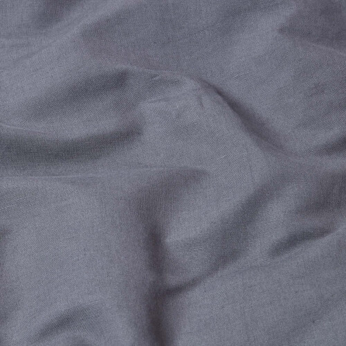 Homescapes (King, Dark Grey) Soft Linen Plain Duvet Cover with Pillowcase 1