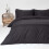 Homescapes (King, Black) Duvet Cover with Pillowcase 330 Thread count 2