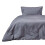Homescapes (King, Dark Grey) Soft Linen Plain Duvet Cover with Pillowcase 1
