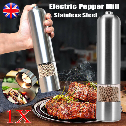 1pc Electric Salt Pepper Grinder Shaker Mills Adjustable Coarseness
