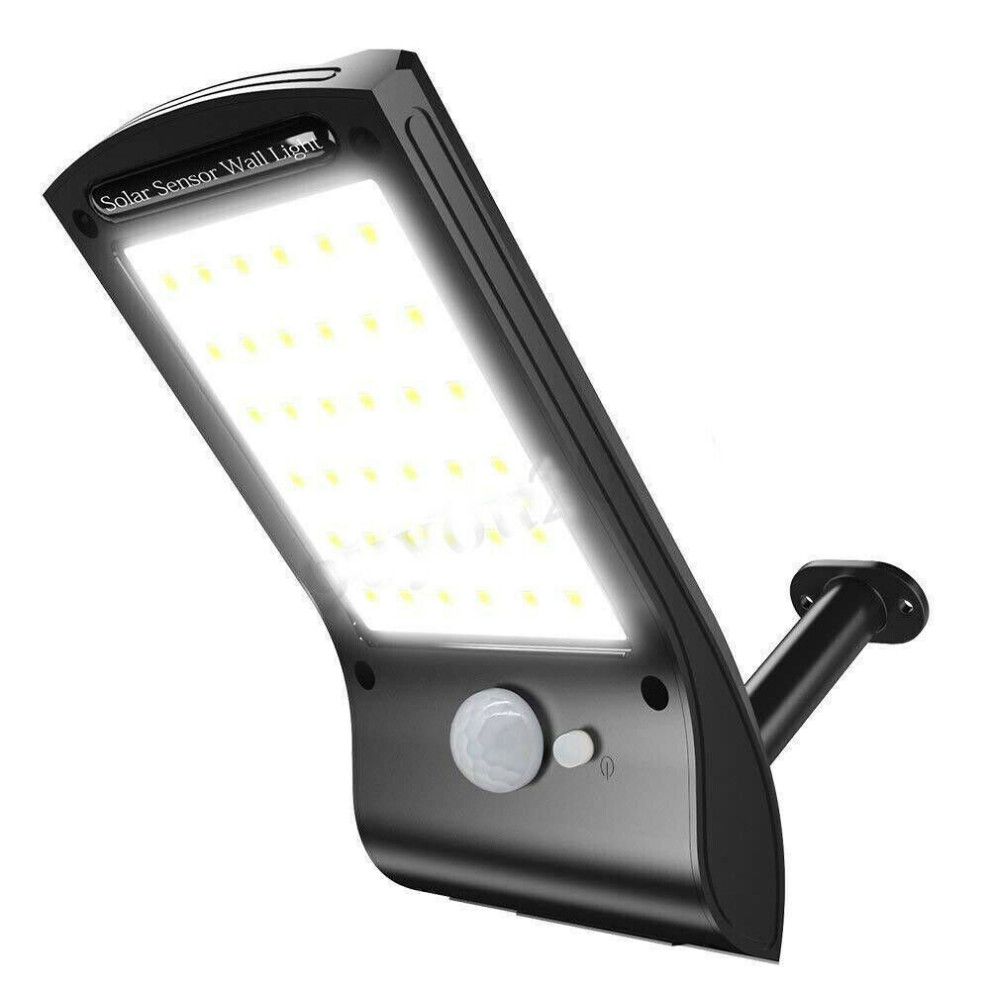 Ranpo Led Solar Wall Street Light Outdoor Ip65 Pir Motion Sensor Garden Lamp White