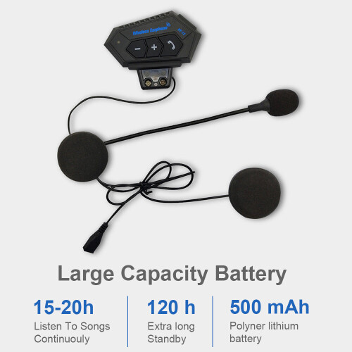 Motorcycle Helmet Bluetooth Headset Earphone With Handsfree Music Call 1