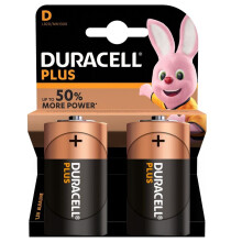 Duracell D Plus Battery ~ Pack of 2