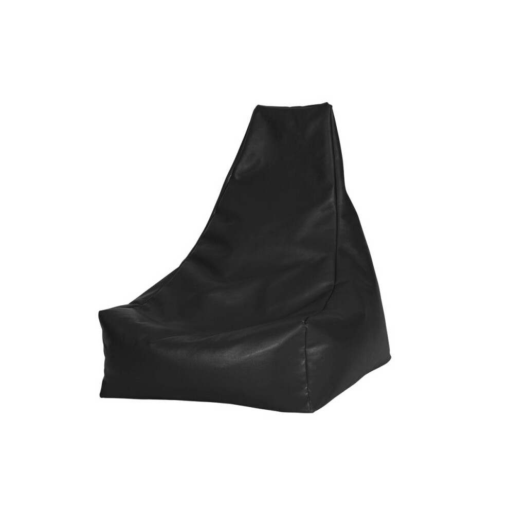 (Manhattan Black) PU Leather GPod Bean Bag with Beans Filling