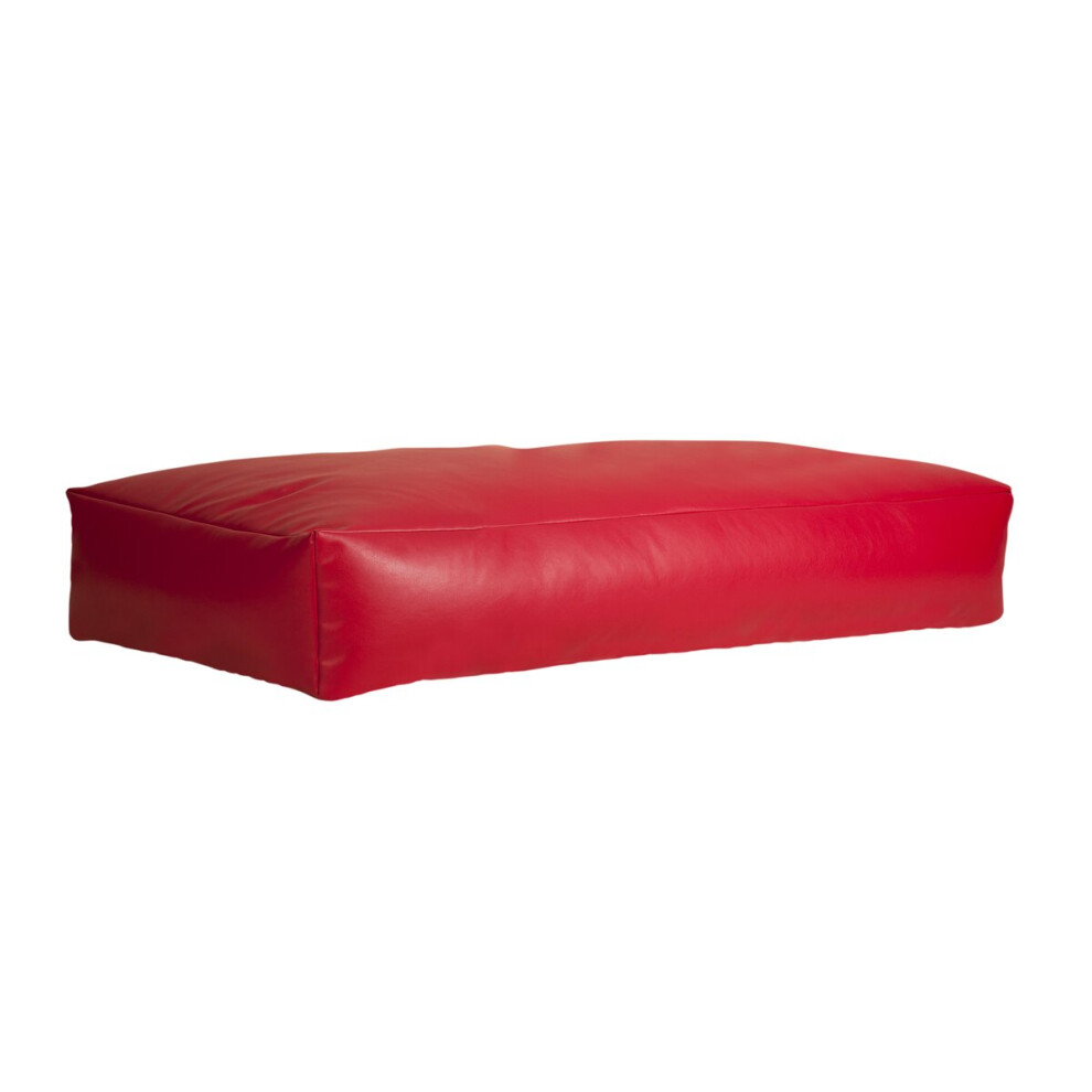 (Red) Bonkers PU Leather Large Chill Bean Bag