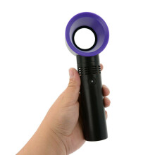 (Black) USB Bladeless Fans Portable Hand Held Mini Fans Cooling No Leaf 3 Speed Setting