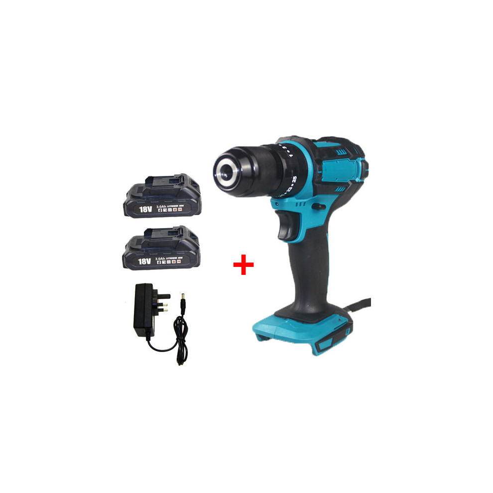 Cordless Impact Drill +2Battery+Charger-Makita Battery Compatible