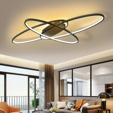 (Dimmable) Modern Oval LED Ceiling Light Chandelier Lamp for Living Dining Room