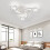 Living And Home (3 Heads-Cool White) Modern LED Ceiling Light White Star Chandelier 1