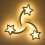 Living And Home (3 Heads-Dimming Light) Modern LED Ceiling Light White Star Chandelier 5
