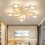 Living And Home (5 Heads-Dimming Light) Modern LED Ceiling Light White Star Chandelier 4