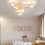 Living And Home (3 Heads-Dimming Light) Modern LED Ceiling Light White Star Chandelier 1