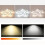 Living And Home (5 Heads-Dimming Light) Modern LED Ceiling Light White Star Chandelier 5