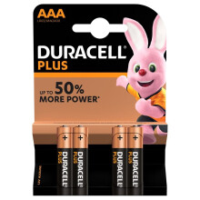 (AAA) Duracell Plus Battery ~ Pack of 4