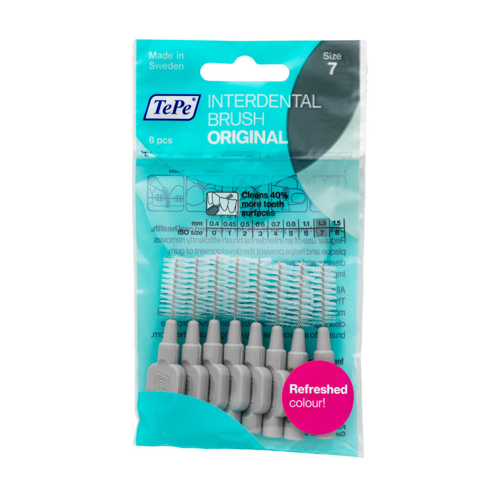 Tepe Interdental Brushes Grey 8 x 1.3mm Brushes