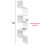 (White) ASAB 5 Tier Corner Floating Hanging Wall Shelves 7